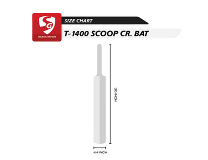 SG T-1400 Kashmir Willow Scoop Bat for Tennis Cricket Ball
